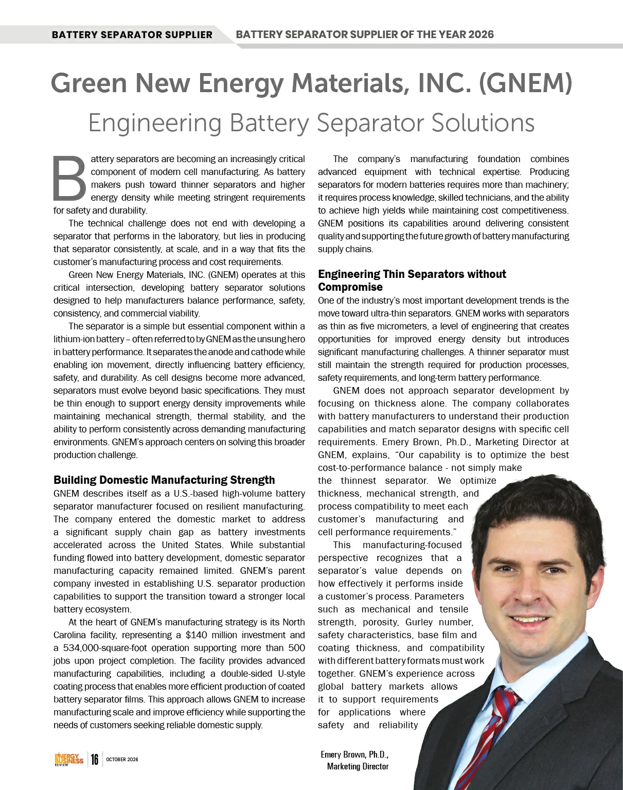  Battery Manufacturing | Energy Business Review