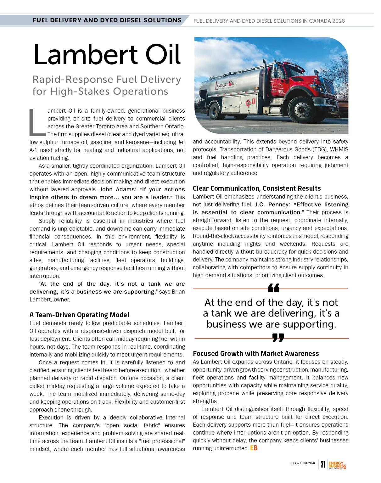  Fuel Delivery  | Energy Business Review